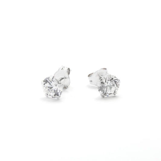 Pendientes Zirconia Plata