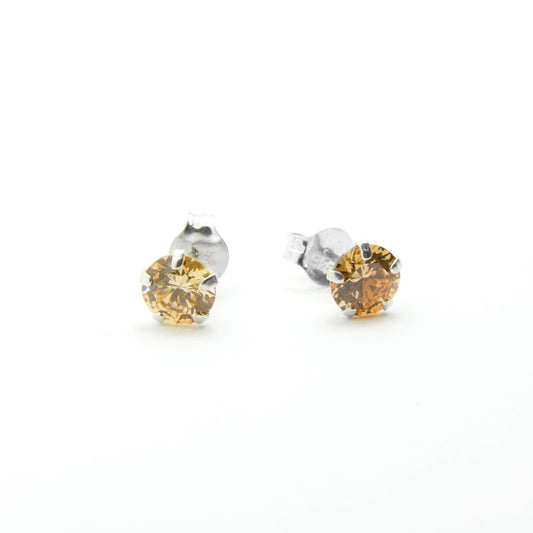 Pendientes Zirconia Champagne