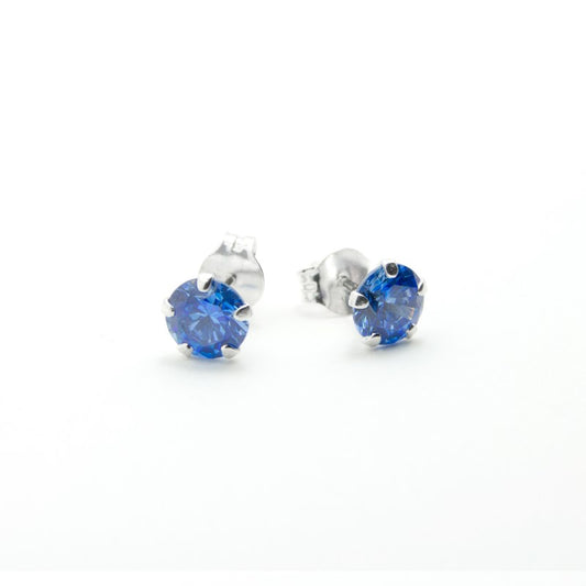 Pendientes Zirconia Azul