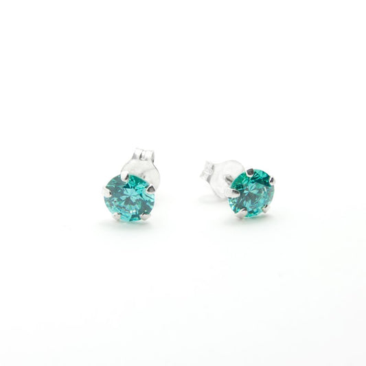 Pendientes Zirconia Turquesa