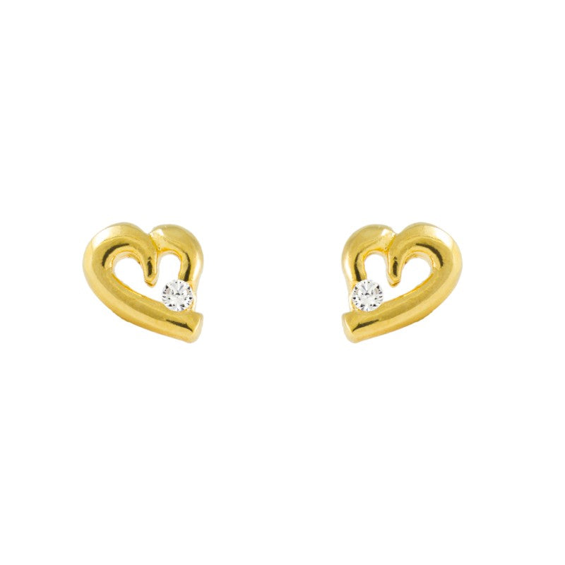 Pendientes Corazón Fund. Oro